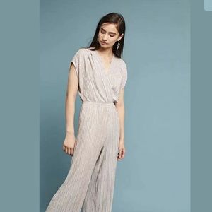 NWOT Anthropologie Pleated Porridge Jumpsuit XXSP